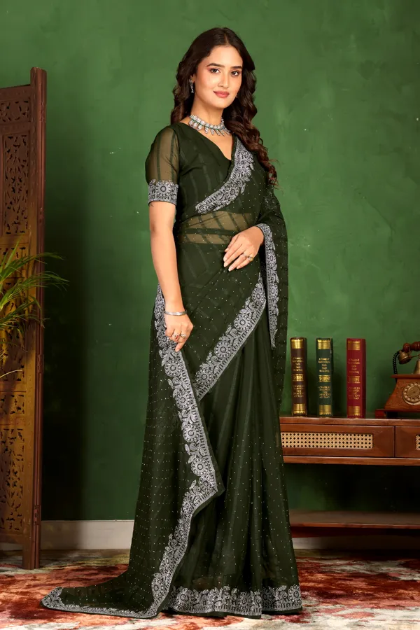 Green_Georgette_Premium_Embroidered_Saree_With_Matching_Blouse_For_Women