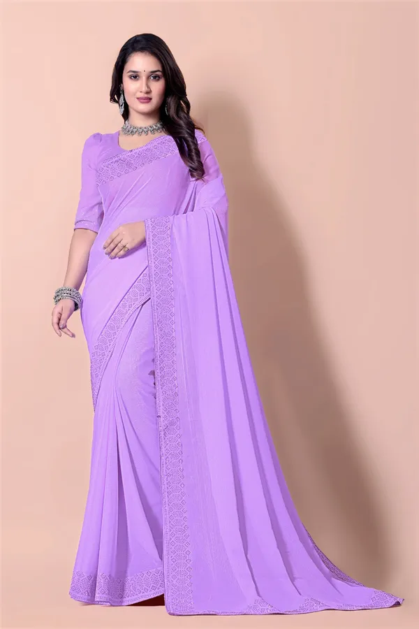 Purple_Georgette_Premium_Embroidered_Saree_With_Matching_Blouse_For_Women