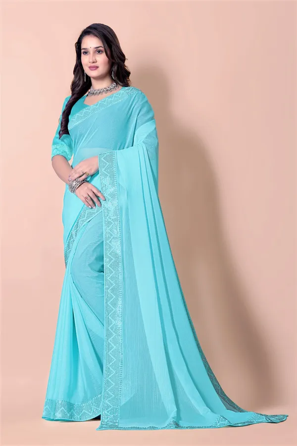 Sky_Blue_Georgette_Premium_Embroidered_Saree_With_Matching_Blouse_For_Women