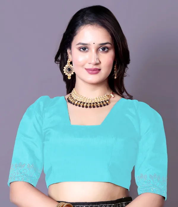 Sky_Blue_Georgette_Premium_Embroidered_Saree_With_Matching_Blouse_For_Women