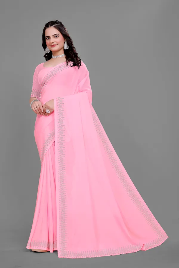 Pink_Georgette_Premium_Embroidered_Saree_With_Matching_Blouse_For_Women