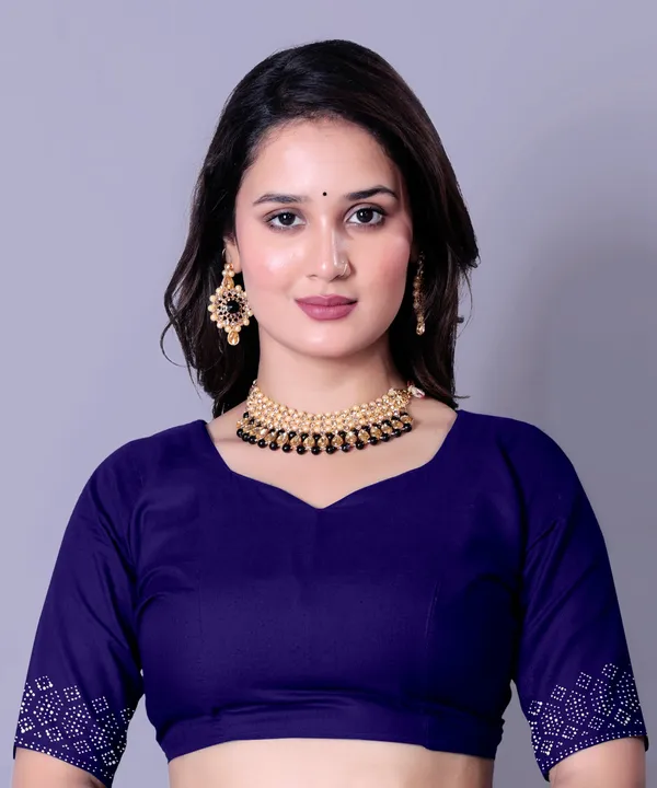 Royal_Blue_Georgette_Premium_Embroidered_Saree_With_Matching_Blouse_For_Women