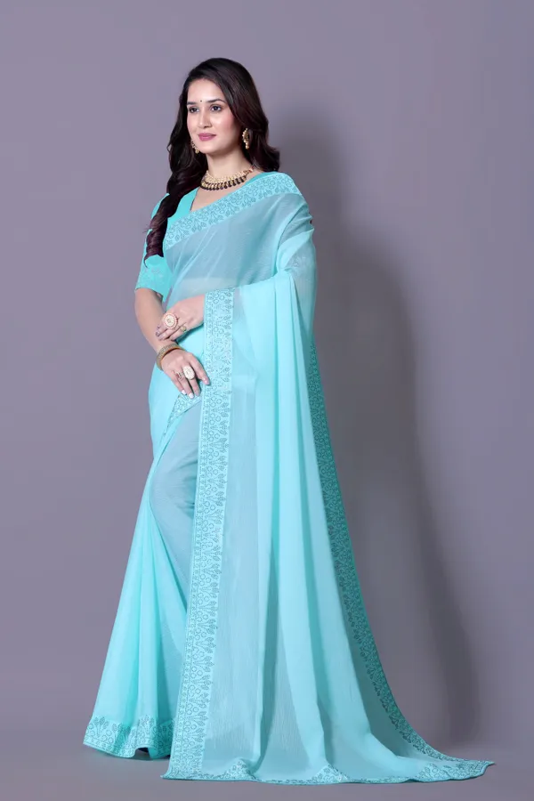 Sky_Blue_Georgette_Premium_Embroidered_Saree_With_Matching_Blouse_For_Women