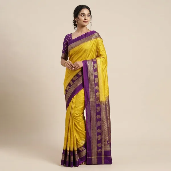 Purple_Georgette_Premium_Embroidered_Saree_With_Matching_Blouse_For_Women