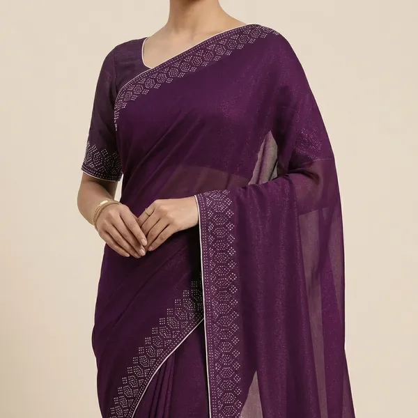 Purple_Georgette_Premium_Embroidered_Saree_With_Matching_Blouse_For_Women