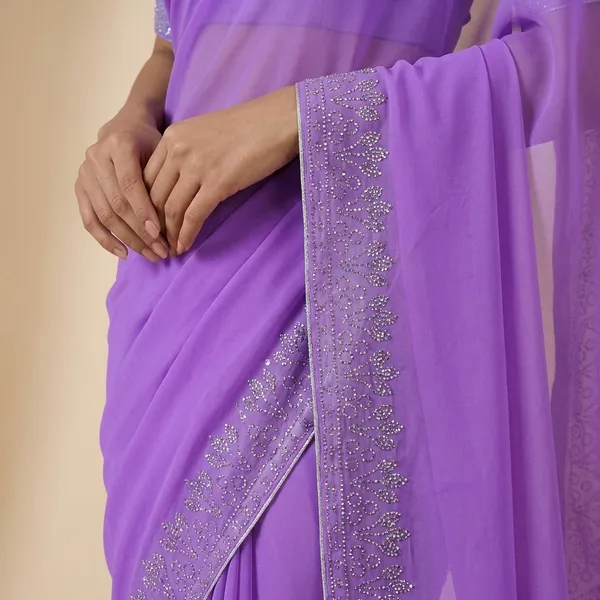 Purple_Georgette_Premium_Embroidered_Saree_With_Matching_Blouse_For_Women