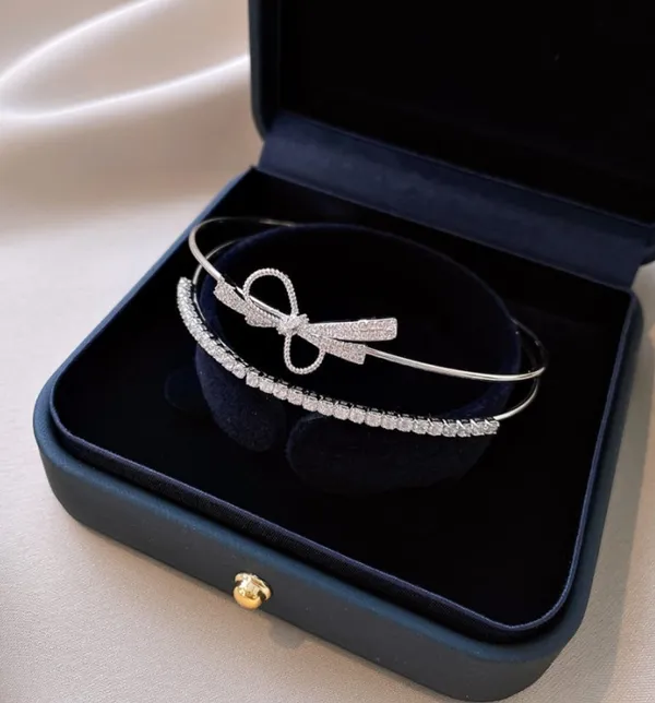 Crystal_Infinity_Ribbon_Bracelet_With_Rhinestone_Accents_For_Women