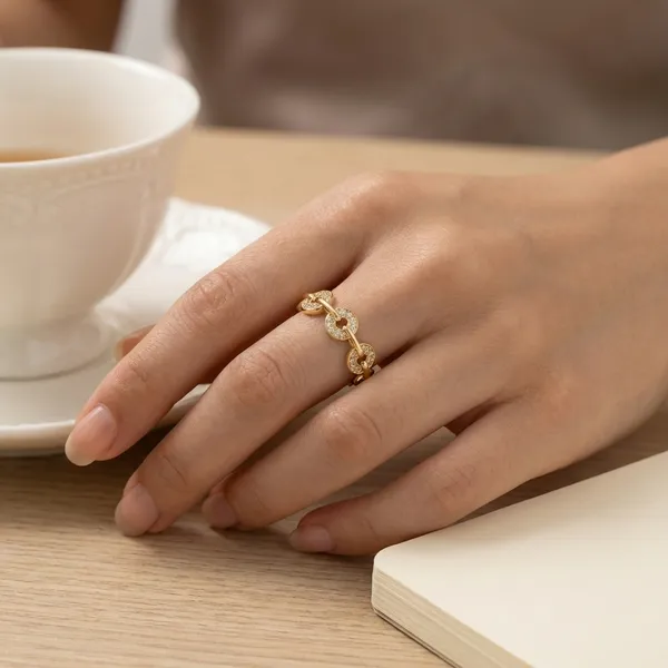 Gold_Plated_Crystal_Studded_Chain_Link_Ring_For_Women