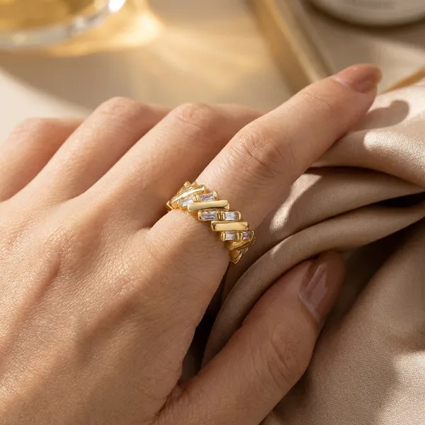 Elegant_Gold_Tone_Heartbeat_Ring_With_Baguette_Crystals_For_Women