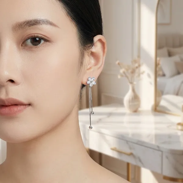 Elegant_Flower_Drop_Earrings_With_Crystal_Chain_For_Women