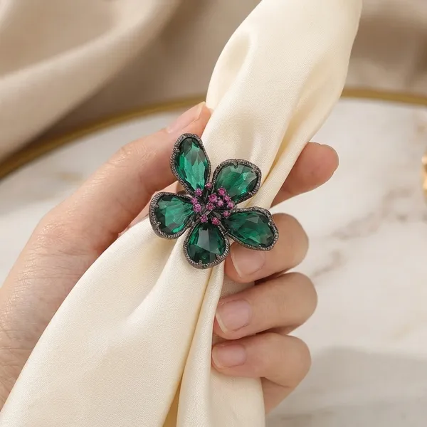 Green_Crystal_Flower_Ring_With_Pink_Center_Stones_For_Women