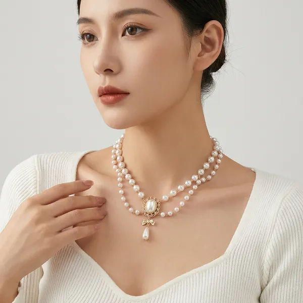 Elegant_Pearl_Choker_Necklace_With_Teardrop_Pendant_For_Women