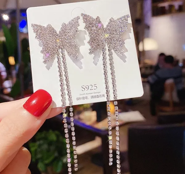 S925_Sterling_Silver_Butterfly_Crystal_Dangle_Earrings_For_Women