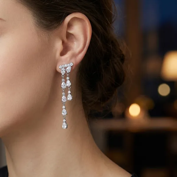 Silver_925_Design_By_Korea_Sparkling_Crystal_Drop_Earrings_For_Women