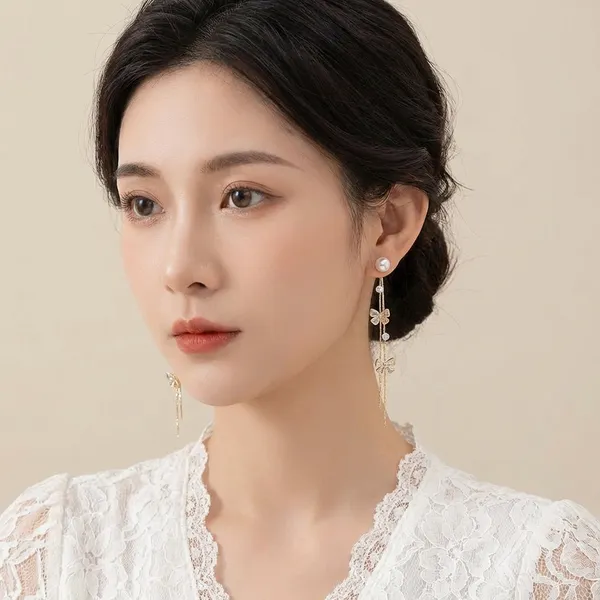Pearl_And_Butterfly_Charm_Drop_Earrings_With_Gold_Chain_For_Women