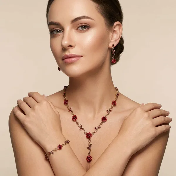 Elegant_Red_Rose_Jewelry_Set_Necklace,_Bracelet_And_Earrings_For_Women