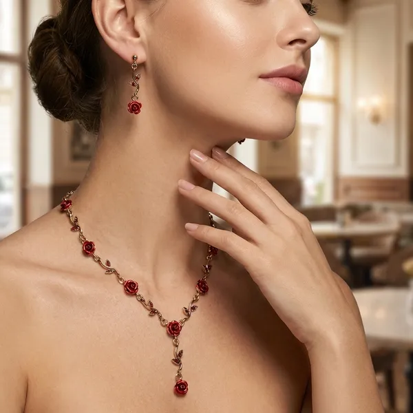 Elegant_Red_Rose_Jewelry_Set_Necklace,_Bracelet_And_Earrings_For_Women