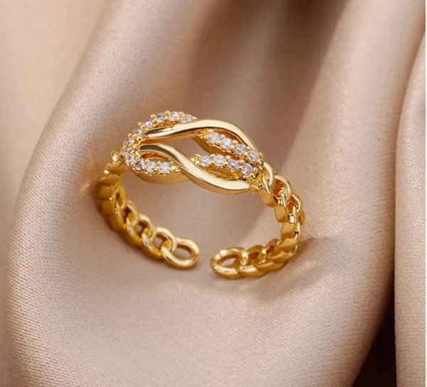 Gold_Plated_Chain_Adjustable_Ring_With_Infinity_Design_And_Zirconia_Stones_For_Women