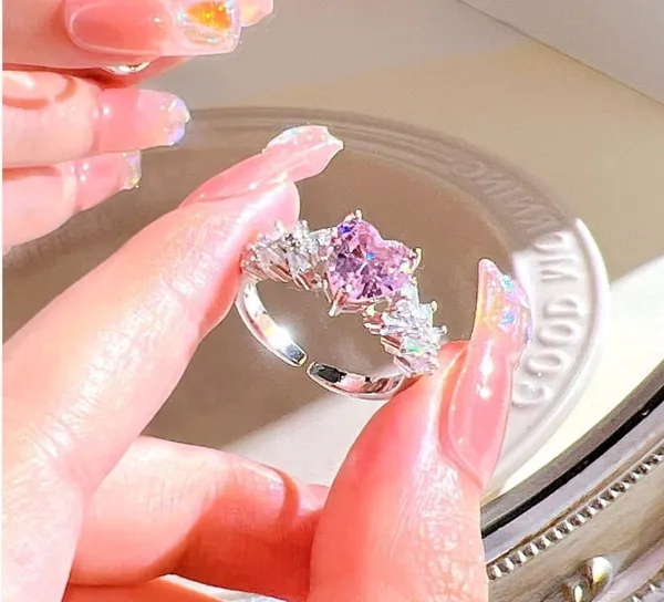 Pink_Princess_Cut_Zircon_Ring_With_Butterfly_Design_For_Women