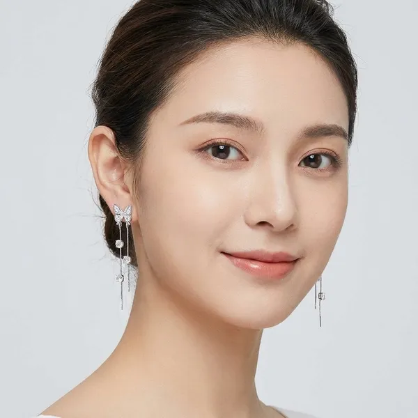 Elegant_Butterfly_Crystal_Drop_Earrings_S925_Sterling_Silver_For_Women