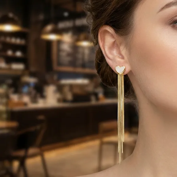 Gold_Toned_Heart_Tassel_Drop_Earrings_Long_Chain_Dangle_Earrings_For_Women