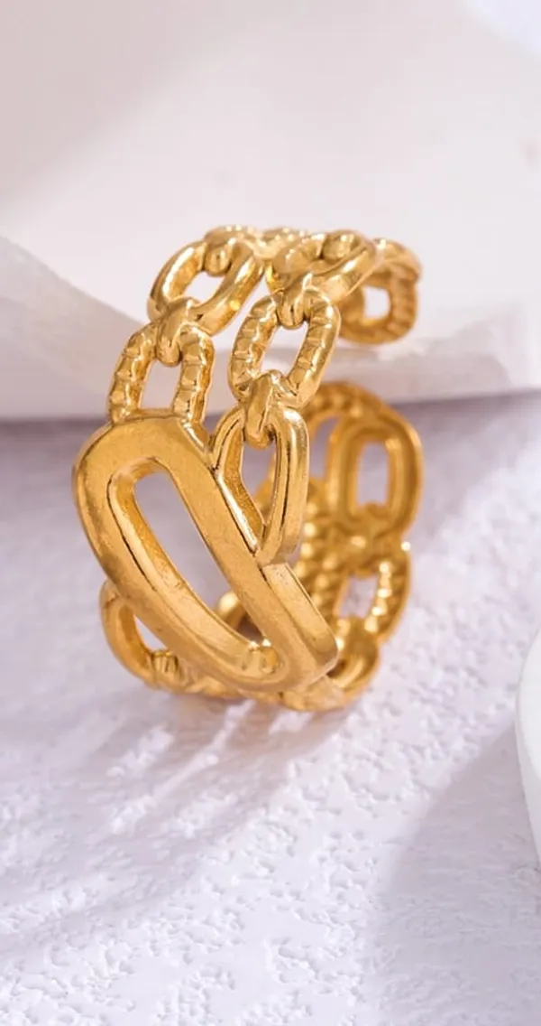 Gold_Plated_Chain_Link_Ring_For_Women