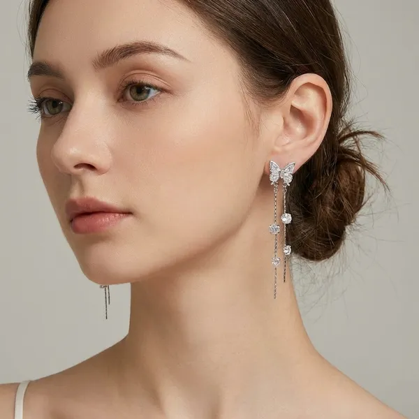Sparkling_Butterfly_Drop_Earrings_With_Dangling_Chain_For_Women