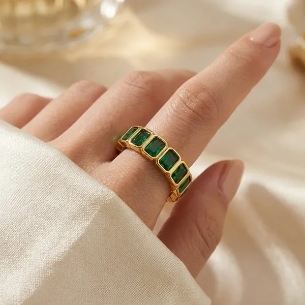 Elegant_Green_Stone_Gold_Plated_Adjustable_Ring_For_Women