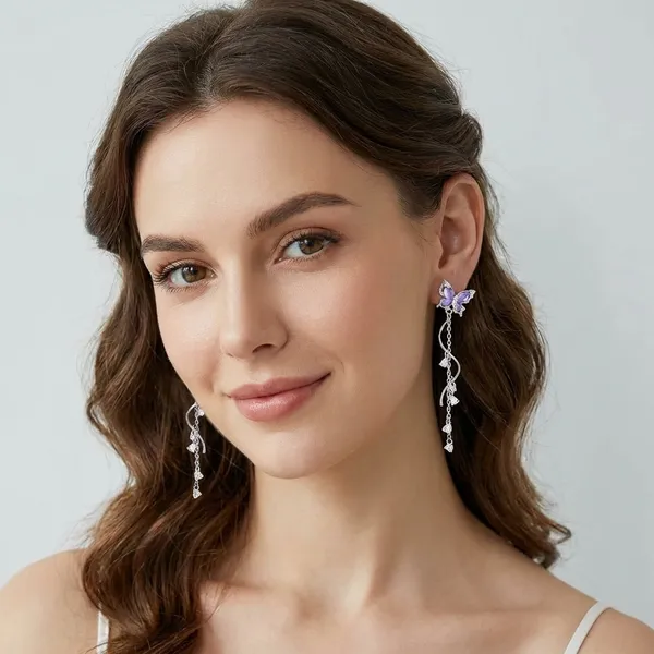 Elegant_Purple_Butterfly_Drop_Earrings_With_Crystal_Chain_For_Women