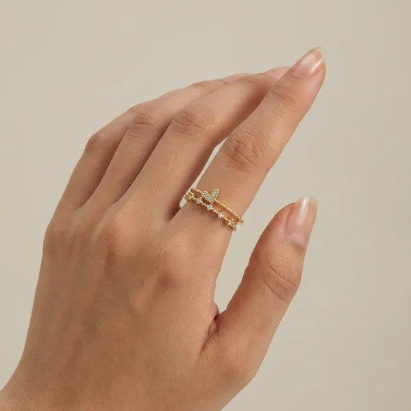 Elegant_Gold_Tone_Crown_Ring_Set_For_Women