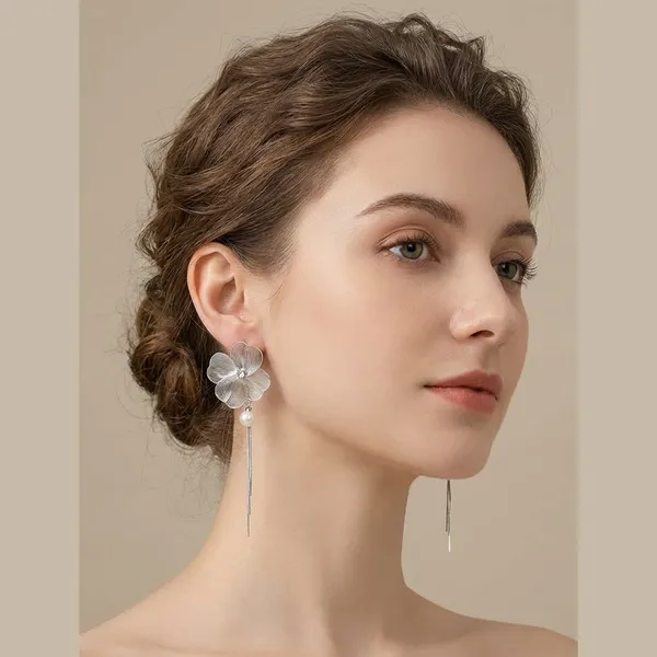 Elegant_Silver_Flower_Drop_Earrings_With_Pearl_Accents_For_Women