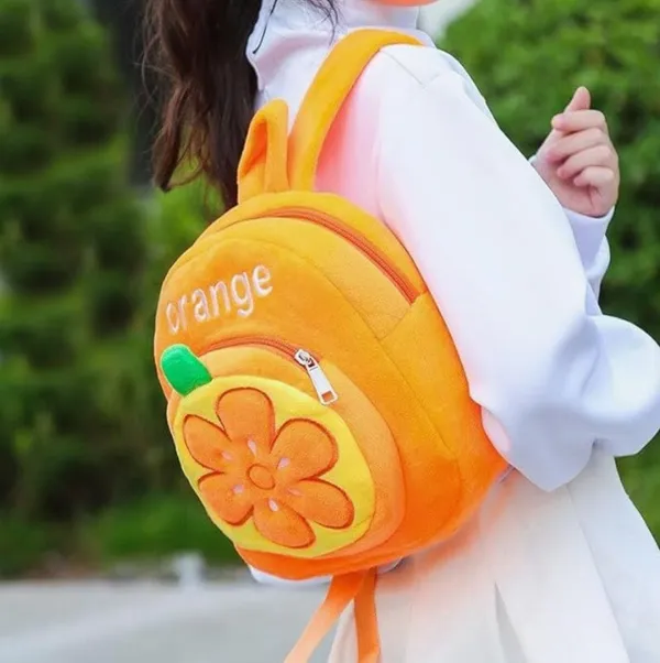 NOHCute_Orange_Backpack_for_Kids__Soft_Plush_Cartoon_Animal_Design,_Lightweight_School_Bag_for_Toddlers_and_Preschoolers_(1-5_Years)