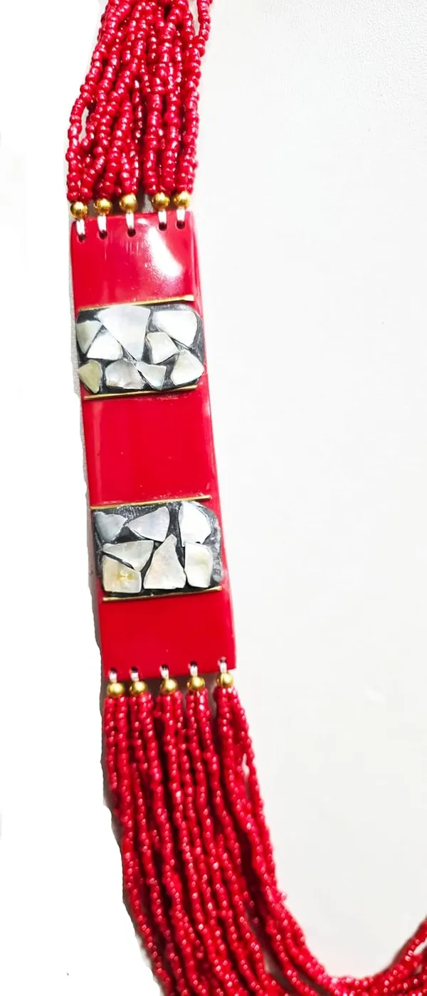 NOH_Red_Poth_Necklace_&_Earrings_Set_|_Handmade_Artificial_Jewellery_with_Rectangle_Side_Beads