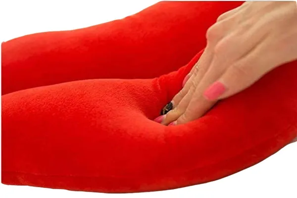 NOH_Creations_Lip_Shape_Decorative_Cushion,_Red,_Velvet,_44_Centimetres,_Reversible,_Ultra_Soft,_Machine_Washable_|_Best_Gift_to_Marriage_Ceremony