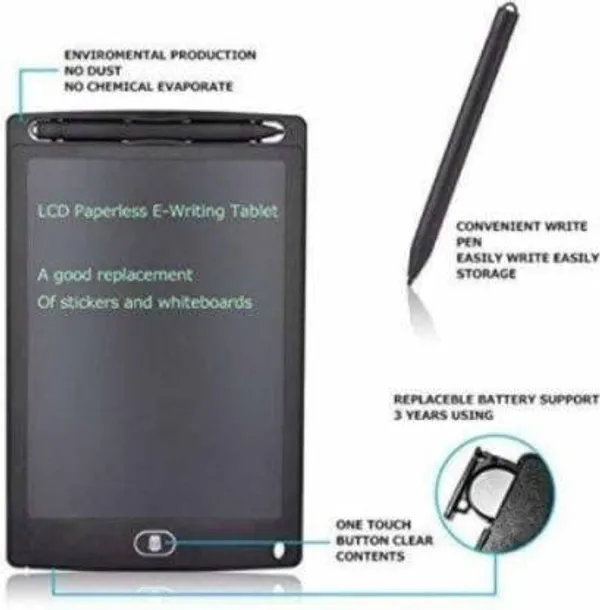 NOH_Creations_Digital_Slate/Writing_Board_Slate/Graphic_Tablet/Note_pad/Writing_Pad/Black_Color_(Free_2_Extra_Battery/Cell)