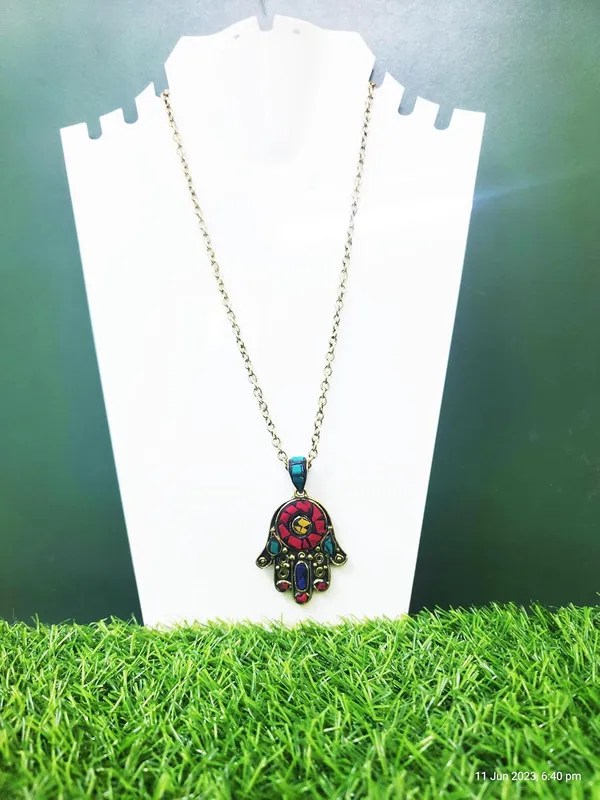 NOH_Womens_Pendant_Necklace_|_Fatima_Hand_Hamsa_Symbol_of_Protection,_Success_&_Good_Luck