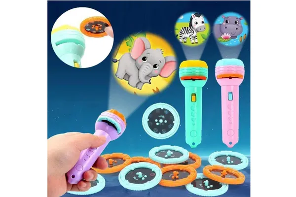 NOH_Creations_3_Slide_Projector_Flashlight_Torch_with_24_Patterns,_Animals,_Fruits_Slides_-_Educational_Toy_for_Kids_Learning_and_Play,_Perfect_Night_Light_Gift_for_3-Year-Old_Boys_and_Girls