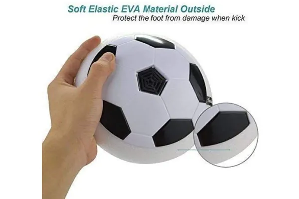 NOH_Creations_Floating_Hover_Football_with_Colorful_Flash_Light_Effect_|_Indoor_&_Outdoor_Pro_Air_Football_Game_for_Kids/Girls/Boys/Gifts-_3222_|_White_Color,_Power_Source:_3xAA_Battery