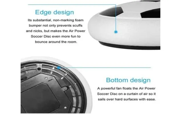 NOH_Creations_Floating_Hover_Football_with_Colorful_Flash_Light_Effect_|_Indoor_&_Outdoor_Pro_Air_Football_Game_for_Kids/Girls/Boys/Gifts-_3222_|_White_Color,_Power_Source:_3xAA_Battery