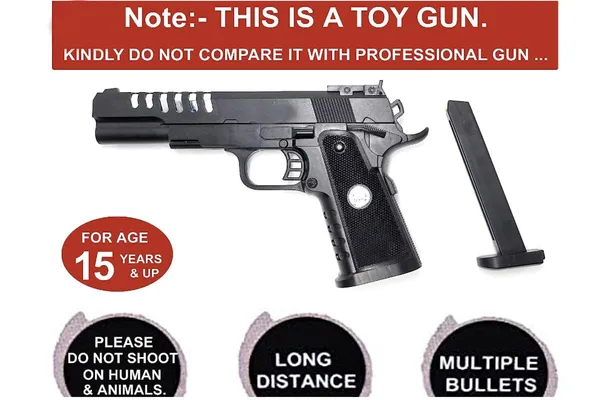 NOH_Creations_Mouser_Pistol_Toy_Shooting_Gun_With_200_Plastic_Bullets_for_Kids_Age_15_Years_&_Above_|_Pull_Back_Loader_to_Load_Target_Gun