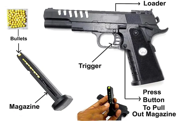 NOH_Creations_Mouser_Pistol_Toy_Shooting_Gun_With_200_Plastic_Bullets_for_Kids_Age_15_Years_&_Above_|_Pull_Back_Loader_to_Load_Target_Gun