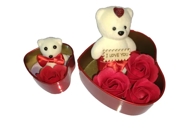 NOH_Creations_Combo_Large_Heart_(15CM)_and_Little_Heart_Box(7CM),_Artificial_Flower_and_Teddy_Bear,_Gift_for_Valentine,_Gift_for_Girls,_Gift_for_Boys,_Gift_for_Bride,_Gift_for_Lover