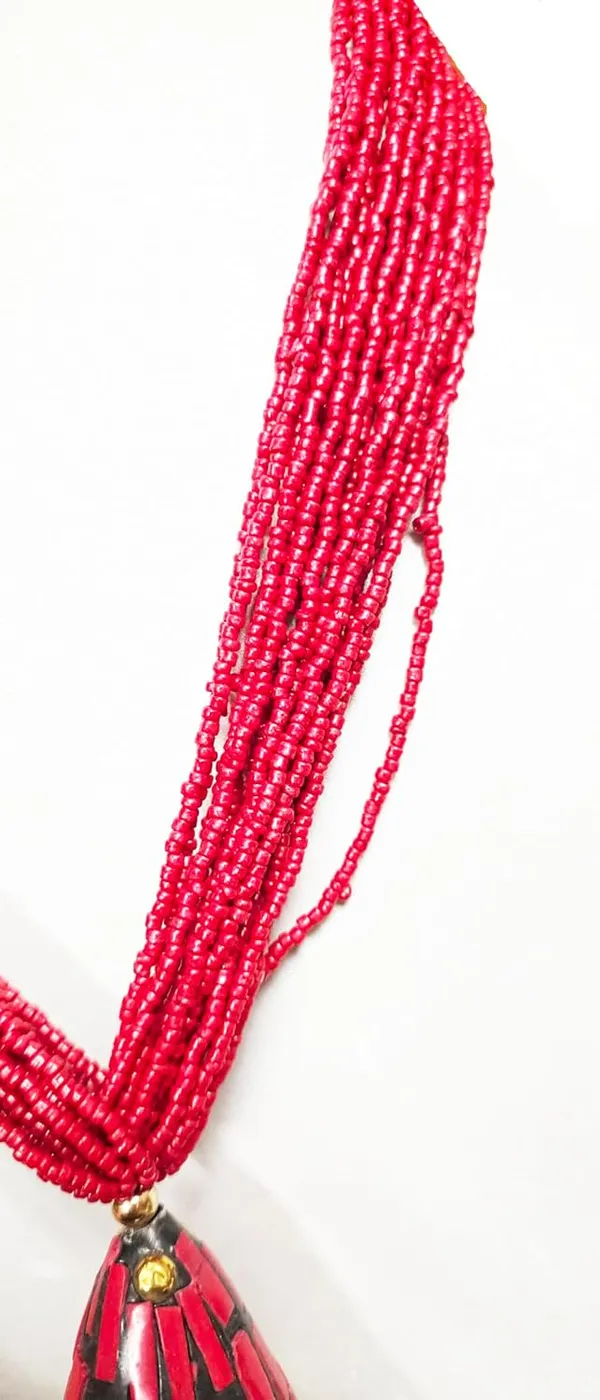NOH_Artistic_Poth_Necklace_|_Red_Handmade_Rhombus_Bead_Necklace_for_Women