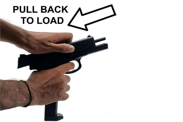 NOH_Mouser_Toy_Gun_with_150_Plastic_Bullets_|_Pull_Back_Loader_Pistol_for_Kids_|_Long_Range_Shooting_Toy_for_Outdoor_Fun_|_Safe_Play_Design