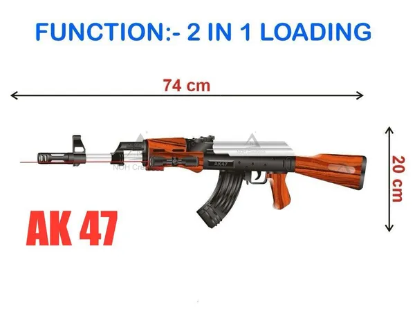 NOH_AK47_Toy_Gun_with_Laser_Light_with_Bullets,_24-inch_Long_Shooting_Gun_for_Kids_8+_Years,_Outdoor_Game_for_Boys,_Best_Birthday_Gift,_Target_Gun