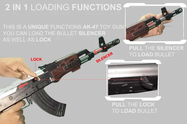 NOH_AK47_Toy_Gun_with_Laser_Light_with_Bullets,_24-inch_Long_Shooting_Gun_for_Kids_8+_Years,_Outdoor_Game_for_Boys,_Best_Birthday_Gift,_Target_Gun