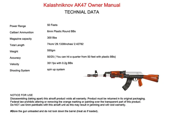 NOH_AK47_Toy_Gun_with_Laser_Light_with_Bullets,_24-inch_Long_Shooting_Gun_for_Kids_8+_Years,_Outdoor_Game_for_Boys,_Best_Birthday_Gift,_Target_Gun