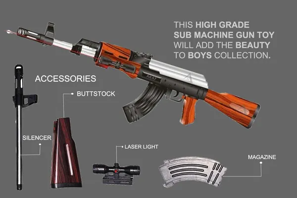 NOH_AK47_Toy_Gun_with_Laser_Light_with_Bullets,_24-inch_Long_Shooting_Gun_for_Kids_8+_Years,_Outdoor_Game_for_Boys,_Best_Birthday_Gift,_Target_Gun