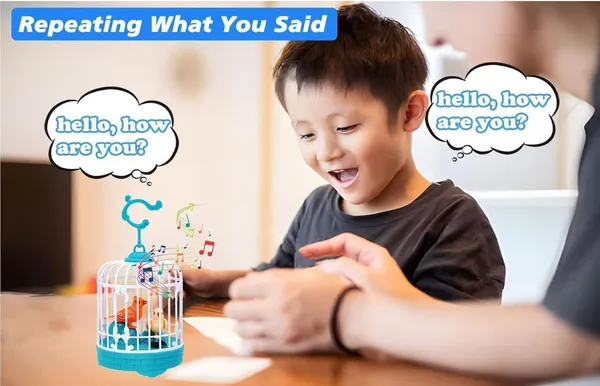 NOH_Bird_Cage_Toy_for_Kids_|_Talking,_Singing_&_Chirping_Bird_|_Voice_Repeat_Function_|_Engaging_Educational_Toy_for_Babies_&_Children_(Multicolor)