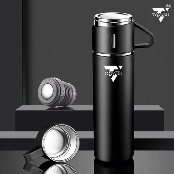 Toyash_Black_Insulated_Vacuum_Flask_With_3_Cups_Gift_Set_-_500_Ml_Black_Stainless_Steel_Thermos_Bottle